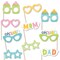 Big Dot of Happiness Colorful Baby Shower Glasses - Paper Card Stock Gender Neutral Party Photo Booth Props Kit - 10 Count
